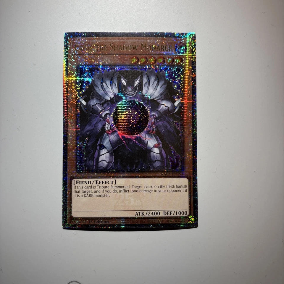 Caius The Shadow Monarch RA03-EN194 Quarter Century Secret Rare 1st Ed NM - Image 1 of 2