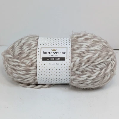 Hilo de pelo de ángel artesanal Buttercream Luxe BEIGE BCAH-07 lote 4389 (1) 5 voluminosos 3,5 oz Foto 1 de 4