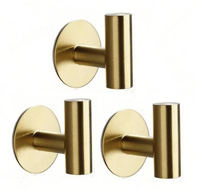 3 шт. самоклеящиеся настенные крючки: вешалки для ключей полотенца из нержавеющей стали — НОВЫЕ - Изображение 1 из 4