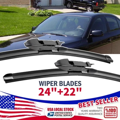 Juego de limpiaparabrisas delantero genuino OEM de 24"+22" para BMW 528i 2008-2010 Foto 1 de 4