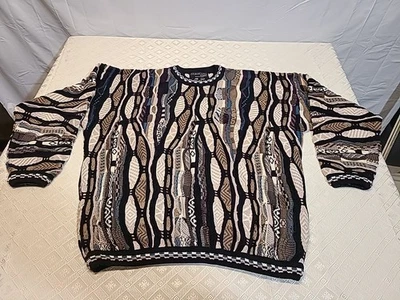 Suéter Cosby Estilo COOGI Tundra Vintage Años 90 BARACUTA Grueso Tejido L  Foto 1 de 4