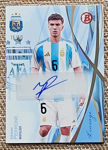 2024 Bowman Lineage Argentina Máximo Perrone Auto Sky Blue Tango 16/50 #AB-MP - Picture 1 of 2