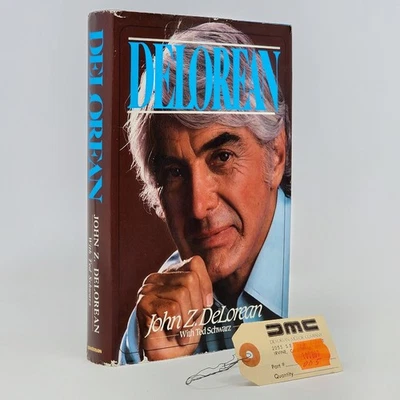 DeLorean книга Джон DeLorean 1985 HCDJ 1-е издание 2-е печати и DMC деталь ярлык  - Изображение 1 из 4