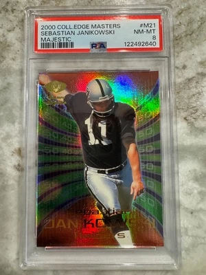 Sebastian Janikowski 2000 Collector's Edge Masters Majestic RC #3202/5000 PSA 8 - Image 1 of 3
