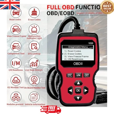 OBD2 Scanner OBD Code Reader Car Check Engine Automotive Fault Diagnostic Tool - Image 1 of 4