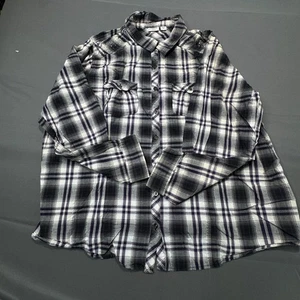 Camicia Cato taglia donna 26W 28W donna con bottoni manica lunga viola grigio western - Foto 1 di 16