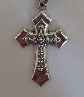 Collana uomo in argento S 925/1000 Croce e Teschi.  Azriel - Immagine 1 di 4