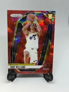 CODY WILLIAMS 2024-25 PANINI PRIZM ROOKIE RED CRACKED ICE JAZZ RC Q4547 RC - Foto 1 di 10