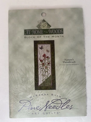 McKenna Ryan At Home In The Woods Quilt Block 9 Nature’s Paintbrush - Image 1 of 4