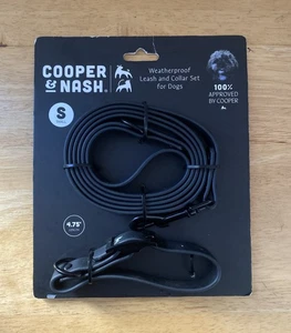Cooper & Nash schwarz klein wasserdicht 4,75 'Leine und Halsband Set für Hunde Neu - Bild 1 von 3