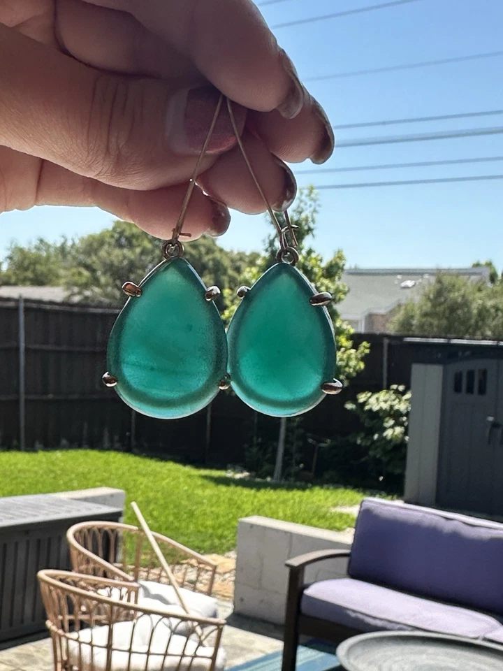 Kendra Scott Allison — Ágata verde y oro vintage Foto 1 de 4