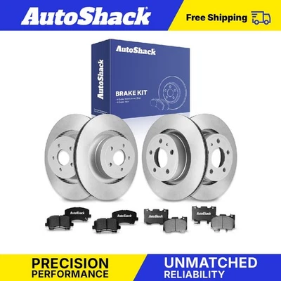 Front Rear Brake Rotors Ceramic Pads for 2015-2020 Ford Mustang 2.3L 5.0L - Image 1 of 4