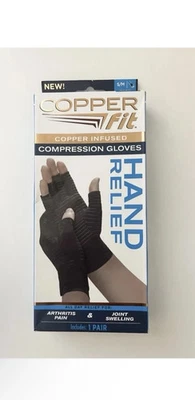 Luvas de compressão ajuste de cobre alívio para as mãos 1 PAR S/M unissex  - Imagem 1 de 2