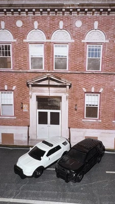 Lot Of 2 Matchbox Custom Unmarked Ford Interceptor SUV 1 Black & 1 White Diecast - Image 1 of 4