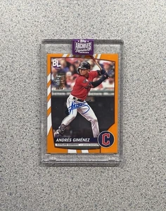 2023 Topps Big League #134 Andres Gimenez Orange 2025 Archives Auto 1/1 RARE - Bild 1 von 2