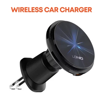 15W Qi Schnelllade Auto Handy Halterung 360° Magnet MagSafe KFZ Wireless Charger - Bild 1 von 4
