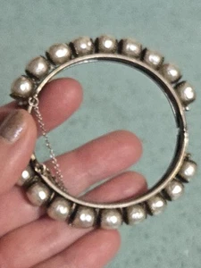 Miriam Haskell Pearl Bracelet/Bangle Signed Vintage - Picture 1 of 13