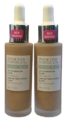 Physicians Formula Organic Wear Silk Foundation Elixir 07 TAN #PF11065 LOT OF 2 - Image 1 of 3