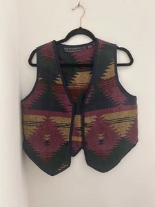 Vintage Decke WESTE Southwest Americana Aztec USA Unisex M Rodeo - Bild 1 von 4