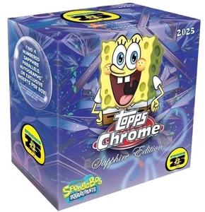 2025 Topps Chrome Spongebob Squarepants 25th Anniversary Sapphire - Picture 1 of 1