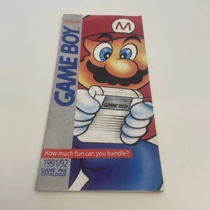 Nintendo Game Catalogue 20 Page 1991 1992 Gameboy Merch Book Guide - Picture 1 of 9