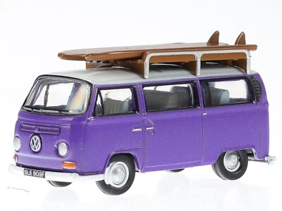 VW T2a Bus familiare blu bianco Surf Modelauto 76VW015 Oxford 1:76 - Immagine 1 di 3
