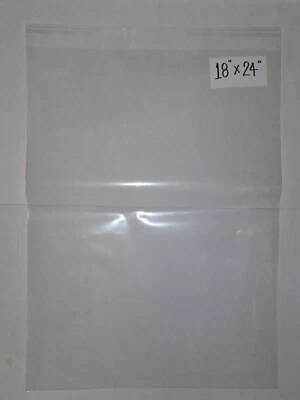 Sacos grandes de celofane transparentes seláveis 18"x24", contagem de 100-200, espessura de 2 MIL - Imagem 1 de 2