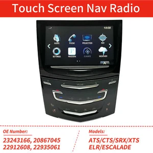 For Cadillac ATS CTS ELR SRX XTS CUE Radio 2013-2019 System Touch Screen Nav - Picture 1 of 14