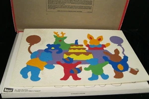 LAURI VINTAGE # 2892 EL PUZZLE FIESTA CUMPLEAÑOS CREPÉ ESPUMA GOMA COMPLETO 48 PC - Imagen 1 de 7