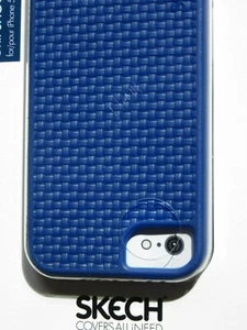 brand new skech phone case blue check pattern iphone 5/5s great bargin deal, - Picture 1 of 12
