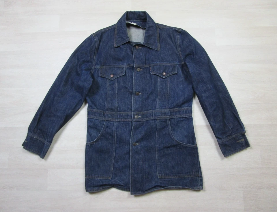 Chaqueta Blazer De Colección Levi's Naranja Tab Larga Cola Dividida Denim Tareas Para Hombre Talla (L) Foto 1 de 4