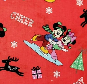 Mickey Friends Minnie Mouse Christmas Home for the Holidays Cotton Fabric 1 YARD - Picture 1 of 9