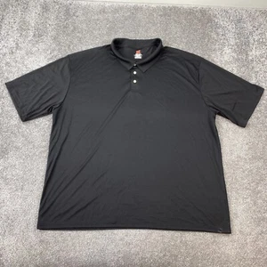 Camisa polo de golf Hanes Cool Dri Performance para hombre 3XL manga corta negra - Imagen 1 de 9