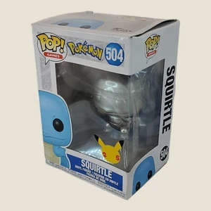 Funko POP! Games: Pokémon Metallic Squirtle Vinyl Figure #504 Distressed Box NEW - Picture 1 of 7