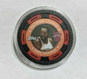 Earl Monroe 2005-06 NBA topps Poker Sammler Chip Rot/Schwarz Legende Ny Knicks - Bild 1 von 2