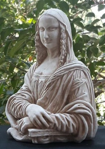 Escultura griega italiana Mona Lisa decoración del hogar Gioconda Leonardo busto figura arte - Imagen 1 de 8
