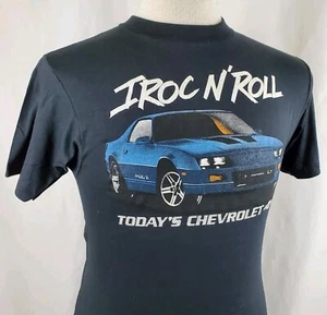 T-shirt vintage Chevy Camaro IROC XL punto singolo due lati fondo di magazzino, anni 80 - Foto 1 di 7