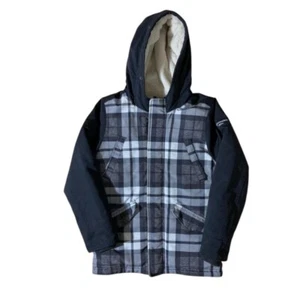 Abercrombie kids UlTRA PARKA Black And White COAT size 11/12 - Picture 1 of 3