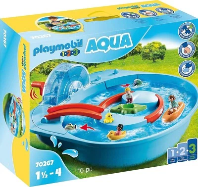 Playmobil Toy 1.2.3 AQUA Splish Splash Water Park (70267) – Interactive Playset - Image 1 of 4