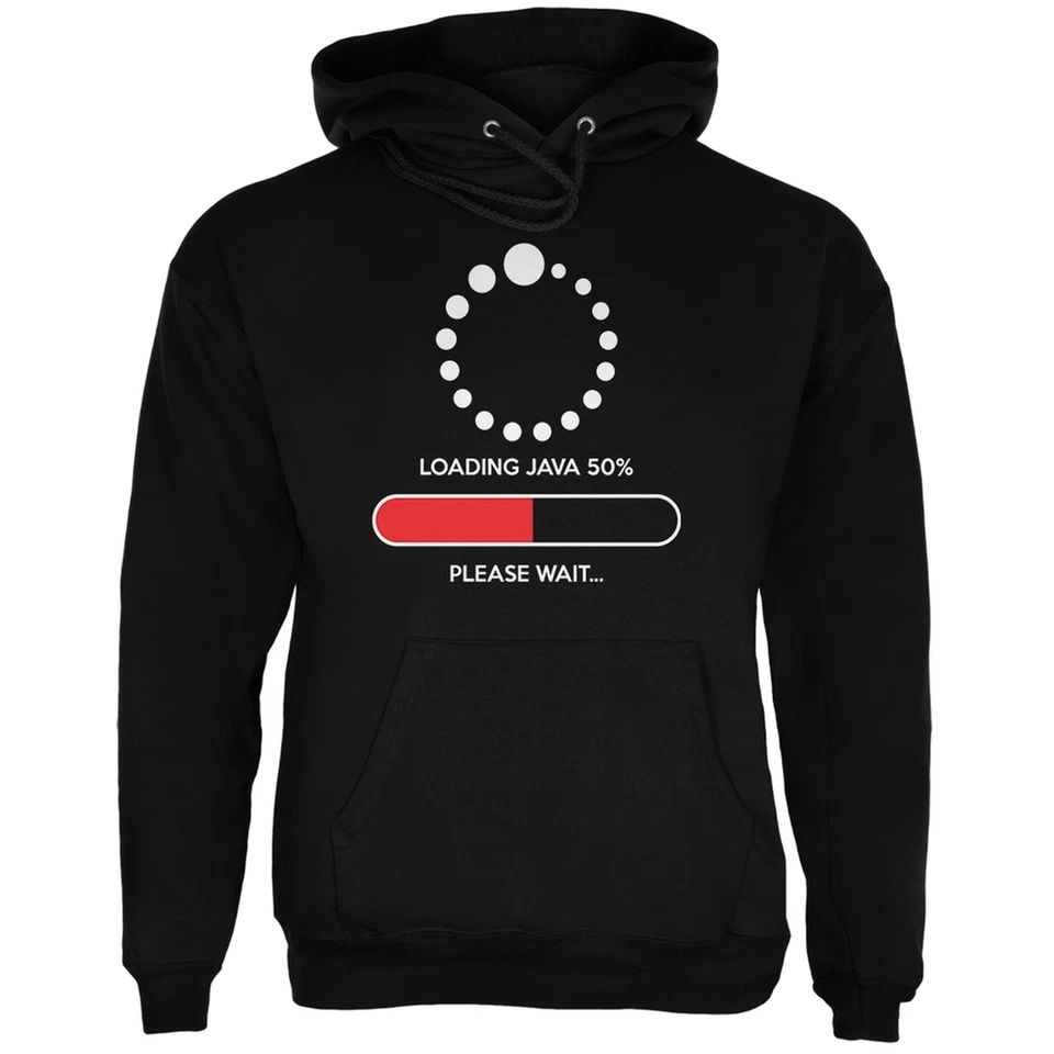 Sudadera con capucha negra divertida para adultos Instalación Java Coffee Foto 1 de 1