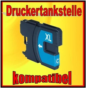 komp. Patrone für BROTHER DCP-145C 165C 195C MFC-250C LC-980 / 1100 cyan NEU - Bild 1 von 3