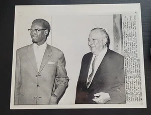 1960 Foto Kongo Premier Patrice Lumumba mit Andrew Cordier Vintage Original - Bild 1 von 2