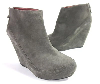 BOTÍN DE PLATAFORMA "KAI" DE LUJO REBEL PARA MUJER GAMUZA EUR 38 EE. UU. TALLA 8 MEDIANO (B)M Foto 1 de 4