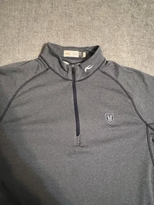 Pullover Kjus Golf 1/4 Cremallera Para Hombre L Gris Ligero Doble Cara UPF 50+ - Imagen 1 de 8