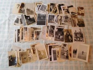 Lot of 200 Vintage 1910-1960 B&W Snapshot Photo Photograph some damage (200-2) - Picture 1 of 11