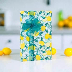 LEMON BLOOMS Design 24" Gift WRAPPING Paper Choose Length Amount  - Picture 1 of 2