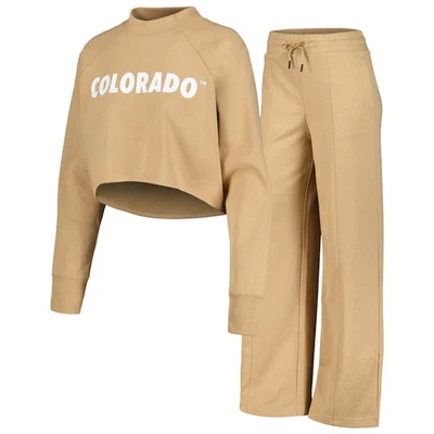 NWT Colorado Buffaloes Cropped Sweatshirt Raglan & Sweatpants Set Women's Medium - Image 1 of 4