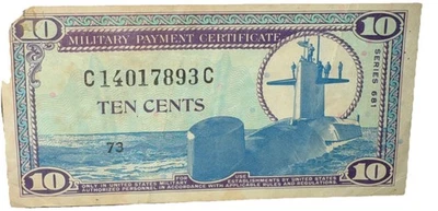 MILITARY PAYMENT CERTIFICATE SERIES 681 10 CENTS - Image 1 of 3