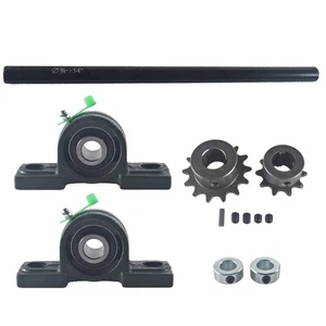 Kit Completo de Eje Gato para Mini Bicicleta Go Kart Cadena 3/4 X 14" 40/41/420 - Imagen 1 de 9