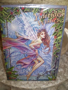 ENGLISCHE WEIHNACHTSKARTE YULETIDE FEE, DIE FROSTFEE, RECYCLINGPAPIER - Bild 1 von 1